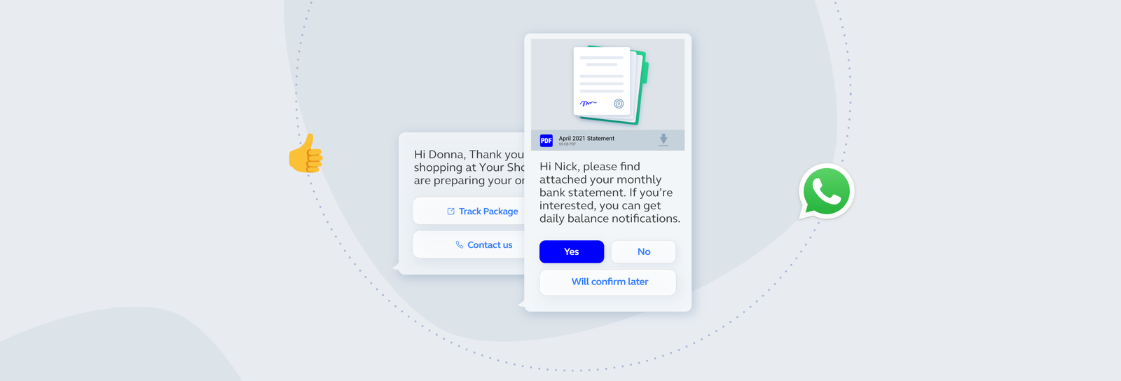 Actions buttons